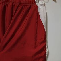 H8249gg NIKE｜ナイキ サイズM ジャージ ウインドブレーカーパンツ 赤 メンズ 内側メッシュ ナイキロゴ ウエストゴム 裾絞り シャカシャカ_画像8