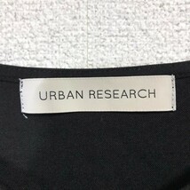 H8483dL URBAN RESEARCH アーバンリサーチ フリーサイズ 半袖ワンピース ブラック×ブラウン バイカラー 切り替えワンピ レディース_画像7