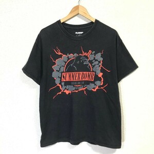 H8522dL XLARGE エクストララージ サイズL 半袖Tシャツ ブラック 黒 メンズ プリントTシャツ 綿100% 古着 ストリート スケーター スケボー