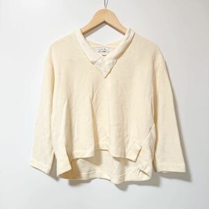 H8429gg UNITED ARROWS green label relaxing ユナイテッドアローズ グリーンレーベルリラクシング サイズL位 長袖ニット 白系 かわいい