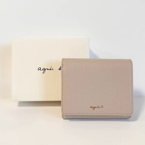 アニエスベー agnes b. レザーウォレット 二つ折り 財布 コインケース カード入れ ピンク 新品未使用訳あり