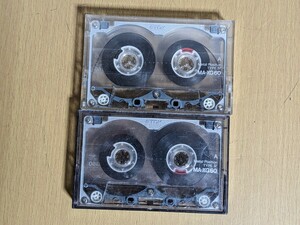 中古 メタル カセットテープ 2本/TDK MA-XG 60 Metal Position TYPE Ⅳ/使用済み
