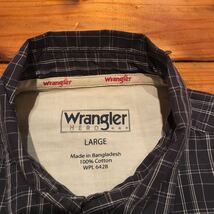 ラングラー　 Wrangler チェックシャツ　半袖シャツ　Lサイズ USA古着 アメリカ古着_画像2