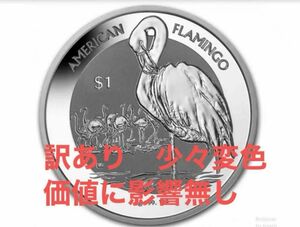 2021年イギリス領ヴァージン諸島　アメリカンフラミンゴ　1オンス銀貨
