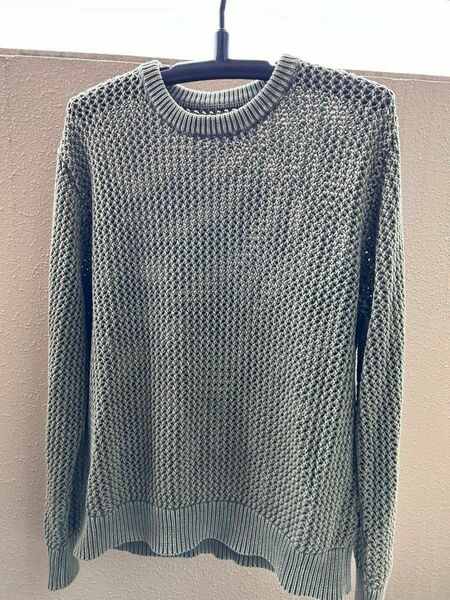 (値下げ歓迎)ステューシー　ニット　グリーン　M STUSSY PIGMENT DYED LOOSE GAUGE SWEATER