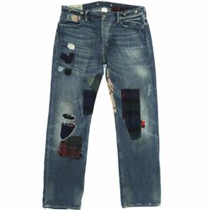  Polo Ralph Lauren patchwork damage processing Denim ji- bread pants 32 jeans used lagido