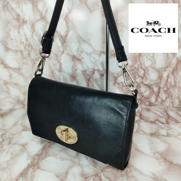 74　COACH　コーチ　レザー　バック　ショルダーバック