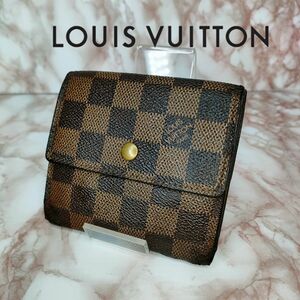 LOUIS VUITTON　 ルイヴィトン　 ダミエ　 Wホック　折り 財布