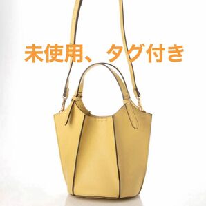 未使用　タグ付き　2way ショルダーバッグ ハンドバッグ　春　マスタード　綺麗　かわいい