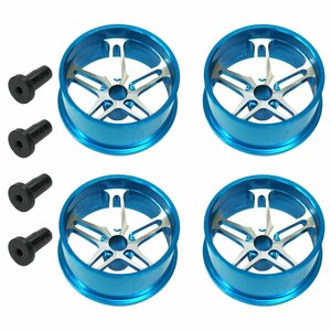 [ new goods immediate payment ] low height tire for aluminium wheel 4 piece set Sky blue dual 5 spoke Mini 4WD for 