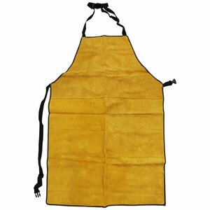 【新品即納】牛革 溶接用 防炎 耐熱 エプロン 作業服 防護服 溶接 エプロン ガラス細工 火 炎 保護 サンダー グラインダー フリーサイズ