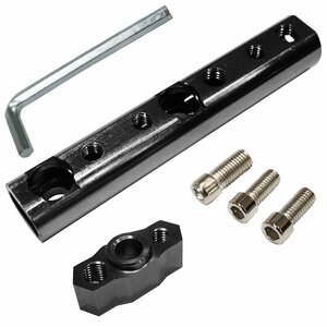 【新品即納】バイク ロング クランプバー ミラー ネジ 取付け スマホホルダー ステー 黒 増設 22mm ドラレコ 固定 ミラークランプ