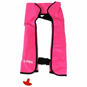 [ new goods immediate payment ] great popularity! original life jacket automatic expansion type shoulder .. the best type pink * man and woman use! free size fishing boat boat 