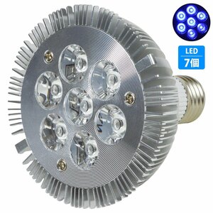 【新品即納】 水槽 用 スポット ライト 21W 電球 7LED 青7 E26 口金 アクアリウム 電球 照明 植物育成 水草 サンゴ 熱帯魚観賞魚 LED 交換