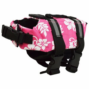 【新品即納】犬用 ライフジャケット [ XXS ピンク ] ペット 救命胴衣 ベスト式 フローティングベスト 浮き 犬服 お風呂 水浴び プール