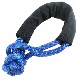 [ new goods immediate payment ]15t soft shackle traction winch recovery - rope s tuck .. off-road . road lock Jimny Land Cruiser blue blue 