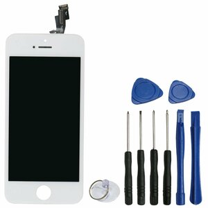 【新品即納】iPhoneSE互換用 液晶パネル 交換用 修理キット ホワイト/白 【iPhone修理工具 ディスプレイ 画面交換 交換用液晶パネル】