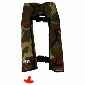 [ new goods immediate payment ] great popularity! original life jacket automatic expansion type shoulder .. the best type camouflage green * man and woman use! free size fishing boat 