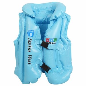 [ new goods immediate payment ] child Kids for children 4-6 -years old swim the best M size floating the best coming off wheel playing in water pool life jacket comming off blue blue 