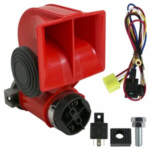 [ new goods immediate payment ] double air horn compressor one body 12V large volume air twin compact trumpet Claxon car bike boat boat 