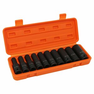 [ new goods immediate payment ]1/2 impact for deep socket wrench case attaching 10 point set adaptor 10pcs tool aluminium wheel difference included angle 1/2 -inch 
