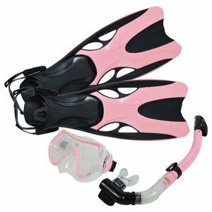 [ новый товар немедленная уплата ] воздуховод "snorkel" 3 позиций комплект женский S/M размер 23cm-25.5cm ласты подводное плавание комплект подводный защитные очки филе розовый маска 