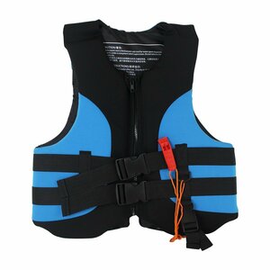 [ new goods immediate payment ] floating the best ( pipe attaching ) life jacket L size : dress length 48cmx width of a garment 46cmx thickness 6cm corresponding weight :55kg~65kg blue life jacket 