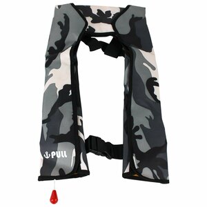 [ new goods immediate payment ] great popularity! original life jacket manual expansion type shoulder .. the best type camouflage white * man and woman use! free size fishing boat 