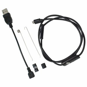 【新品即納】【新品即納】防水USB フレキシブルカメラ 5.5mmレンズ 内視鏡 写真 LED付アンドロイド対応 1M マイクロスコープ スマホ