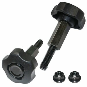 [ new goods immediate payment ] tool un- necessary seat removal and re-installation knob Honda Monkey 125 all black easy seat installation fixation screw bolt 2 piece setno booster 