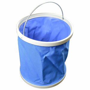 [ new goods immediate payment ] all-purpose folding circle bucket 11L fishing leisure car wash disaster prevention etc. blue cooler-box raw .. outdoor camp bucket 