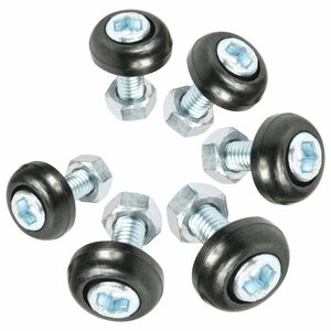 [ new goods immediate payment ]6 piece set M6 aluminium color washer number bolt circle shape car bike stainless steel bolt M6 1.0 neck under 20mm black black 