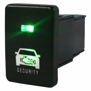 【新品即納】タント LA600/610S H25.10～現在 防犯対策 点滅機能付き ダミーセキュリティパネル LED/グリーン スイッチホールカバー