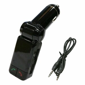 [ new goods immediate payment ]FM transmitter Bluetooth hands free telephone call 12V/24V black / black [USB in-vehicle charge function installing ]