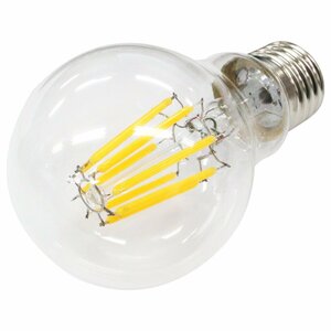 【新品即納】A60 LED フィラメント電球 8W クリアタイプ E26口金 配光330° 省エネ バルブ