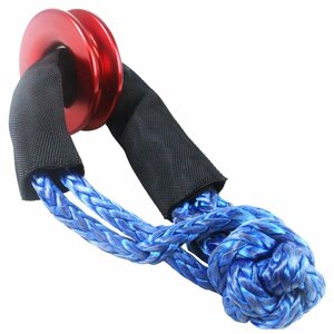 [ new goods immediate payment ] soft shackle Snatch ring blue × red destruction . ability 15t traction winch off-road s tuck lifting block block pulley ..