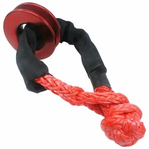 [ new goods immediate payment ] soft shackle Snatch ring red × red destruction . ability 15t traction winch off-road s tuck lifting block block pulley ..