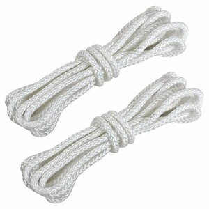 [ new goods immediate payment ]8 strike 8mm 5m 2 pcs set total 10m mooring rope fender rope double Blade white / white marine rope boat mooring 8 millimeter 