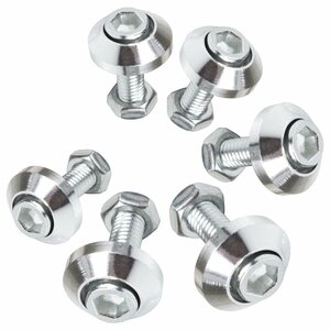 [ new goods immediate payment ]6 piece set M6 aluminium color washer number bolt Fujitsubo car bike stainless steel bolt M6 1.0 neck under 20mm silver silver 