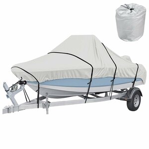 [ new goods immediate payment ] long-term storage . safety! waterproof boat cover 300D 17ft~19ft total length : approximately 610cm× width : approximately 330cm silver / grey hull ka Barbeau to storage 