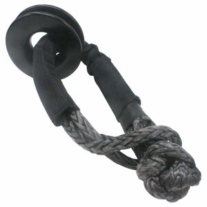 [ new goods immediate payment ] soft shackle Snatch ring black × black destruction . ability 15t traction winch off-road s tuck lifting block block pulley ..