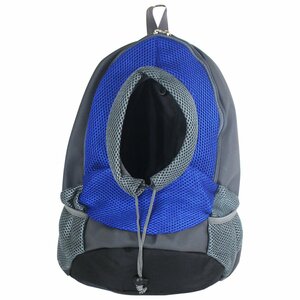 [ new goods immediate payment ] rucksack type mesh pet bag carry bag microminiature dog / cat for S size blue blue pet Carry . walk outing disaster 