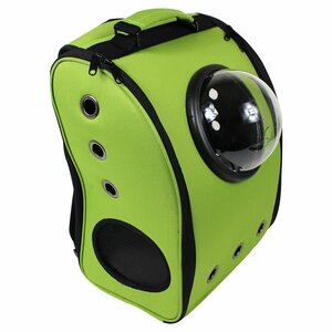 [ new goods immediate payment ] rucksack type pet bag carry bag space ship Capsule type pet Carry dog cat combined use Capsule window attaching green green 