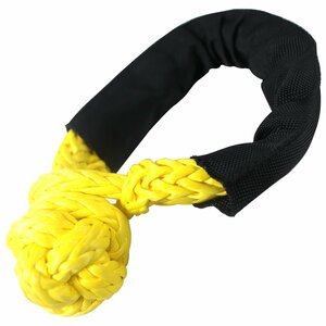 [ new goods immediate payment ]15t soft shackle traction winch recovery - rope s tuck .. off-road . road lock Jimny Land Cruiser yellow 