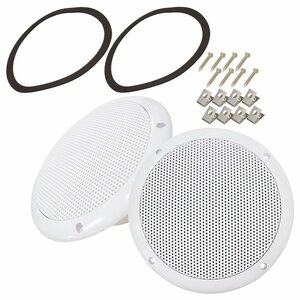 [ new goods immediate payment ] waterproof speaker 2 piece set 6 -inch 2WAY maximum : 200W white / white boat boat speaker mesh grille camper 