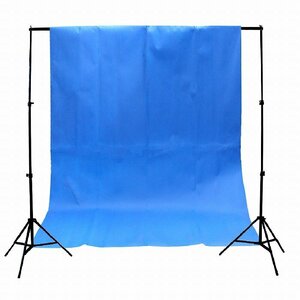 [ new goods immediate payment ] compound blue background cloth attaching photographing for stand set blue flexible height 80~218cm width 200cm storage case attaching Studio commodity whole body animation 