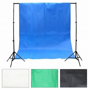 [ new goods immediate payment ] all 4 color background cloth attaching photographing for white black blue green stand set flexible height 80~218cm width 200cm case Studio commodity whole body animation compound 