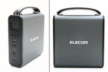 1円～ ELECOM / エレコム AC出力対応 222Wh コンパクトポータブルバッテリー ポータブル電源 DE-AC05-60900BK 付属品有_画像2