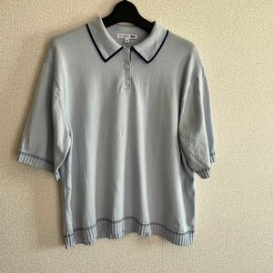 【UNIQLO　ユニクロ】JW ANDERSON ポロセーター 半袖 XL 水色
