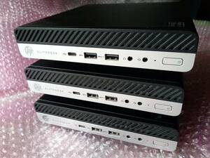 HP Elitedesk 800 G5 DM/G4 DM ベアボーン/CPU無し/メモリー無し/HDD無し×計3台、ジャンク/BIOS起動のみ確認